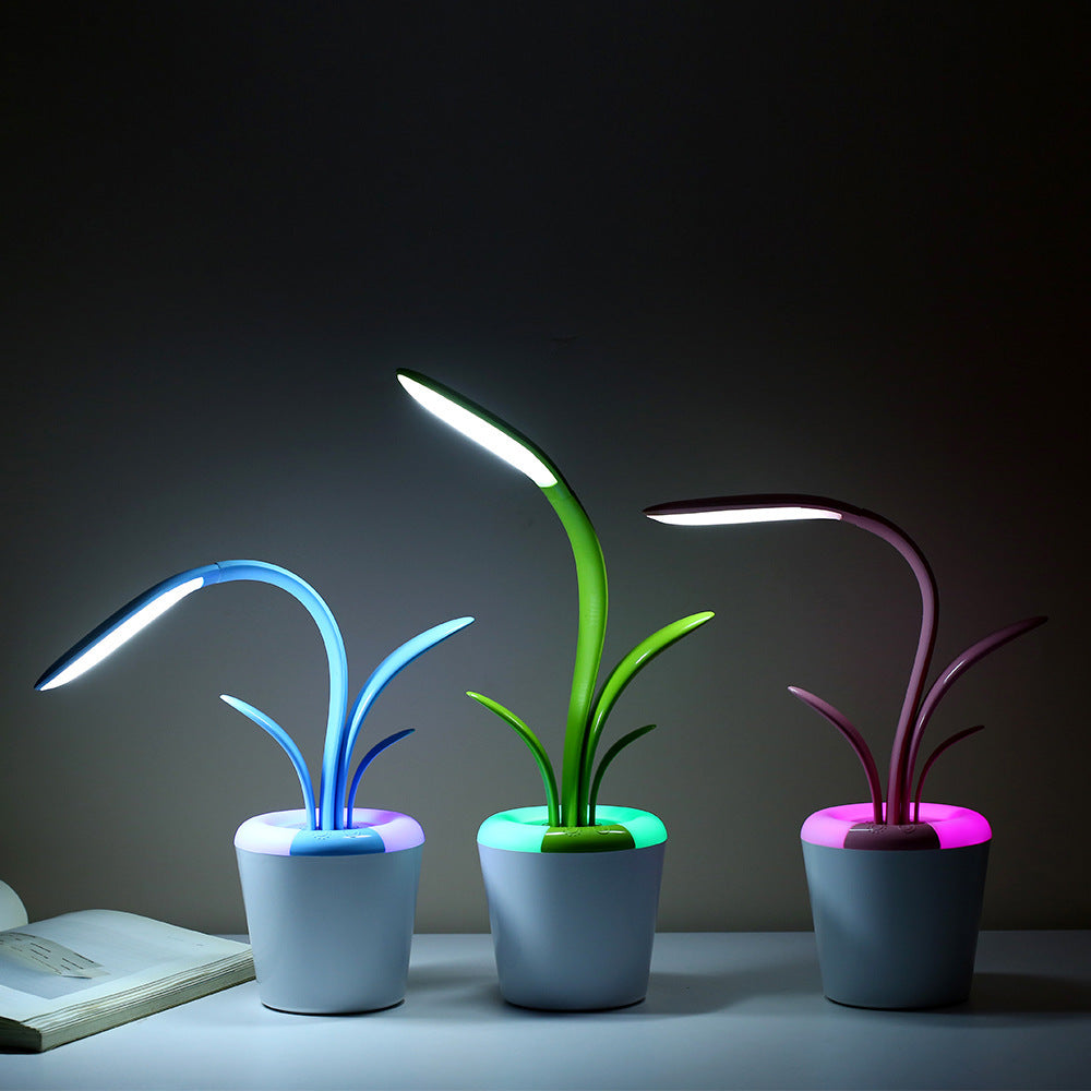 Clivia LED Table Lamp – USB Rechargeable Eye Protection Desk Light | Touch Control, 3 Brightness Levels, Ambient Colour Mode – for Bedroom, Office, Kids Room