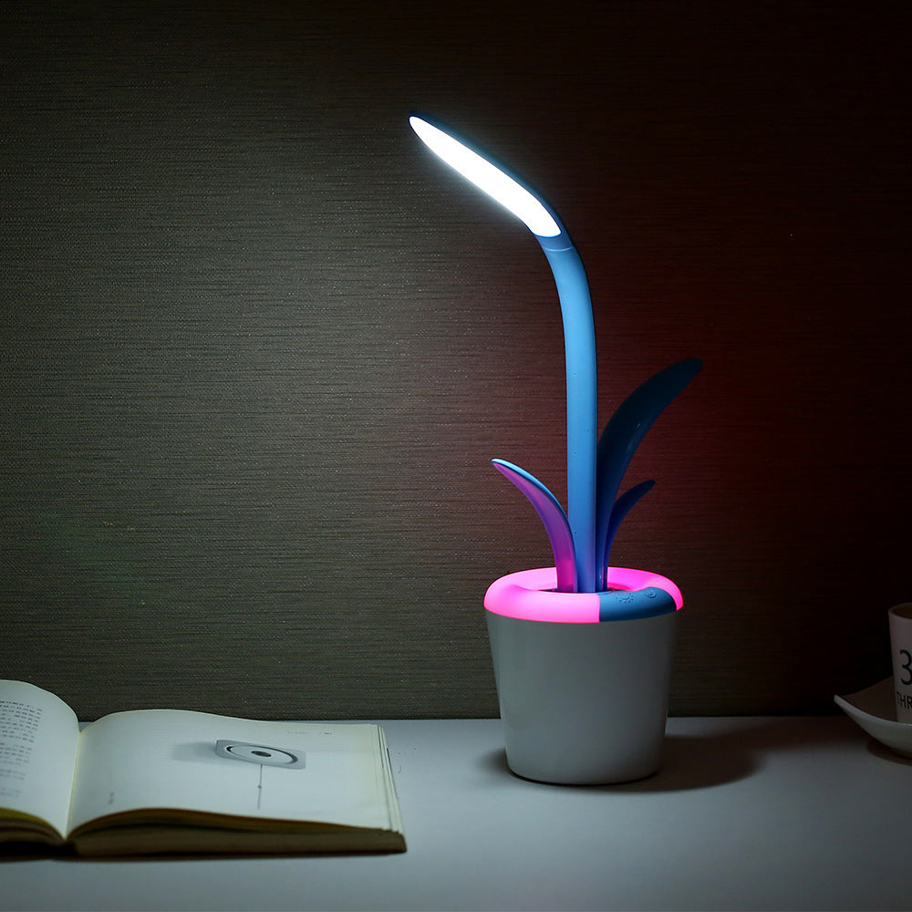 Clivia LED Table Lamp – USB Rechargeable Eye Protection Desk Light | Touch Control, 3 Brightness Levels, Ambient Colour Mode – for Bedroom, Office, Kids Room